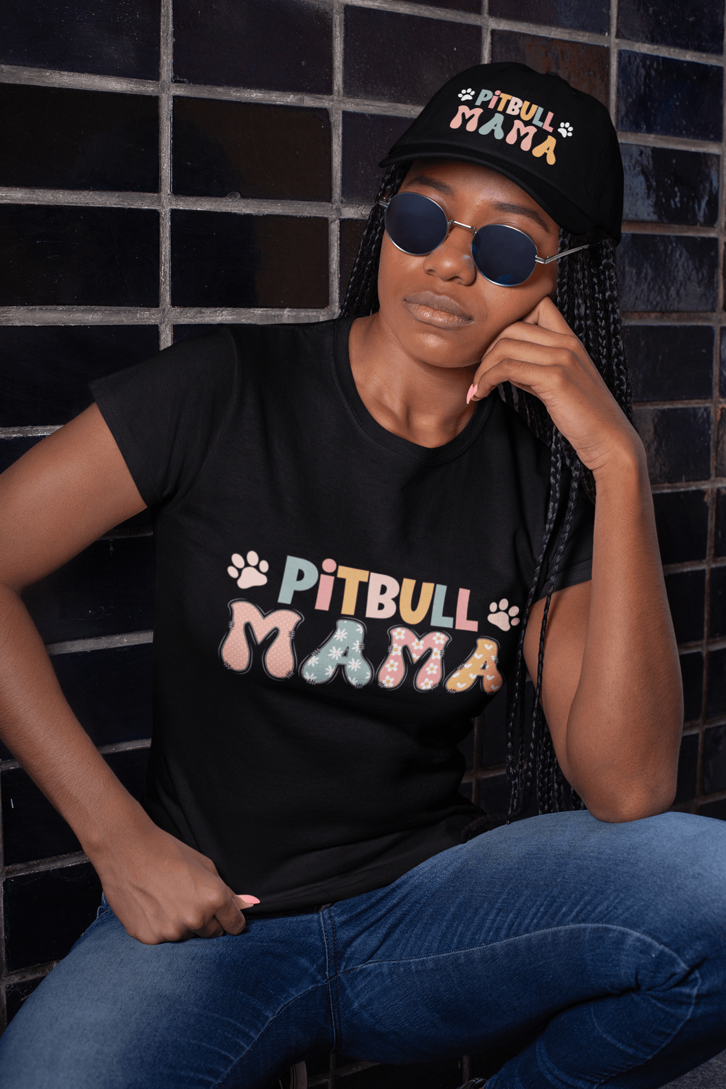 Pitbull Mama Dad Hat